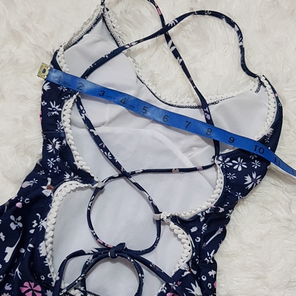 🌴 ONE PIECE SWIMSUIT BODYSUIT FLORAL CROCHETTE - Picture 3 of 8